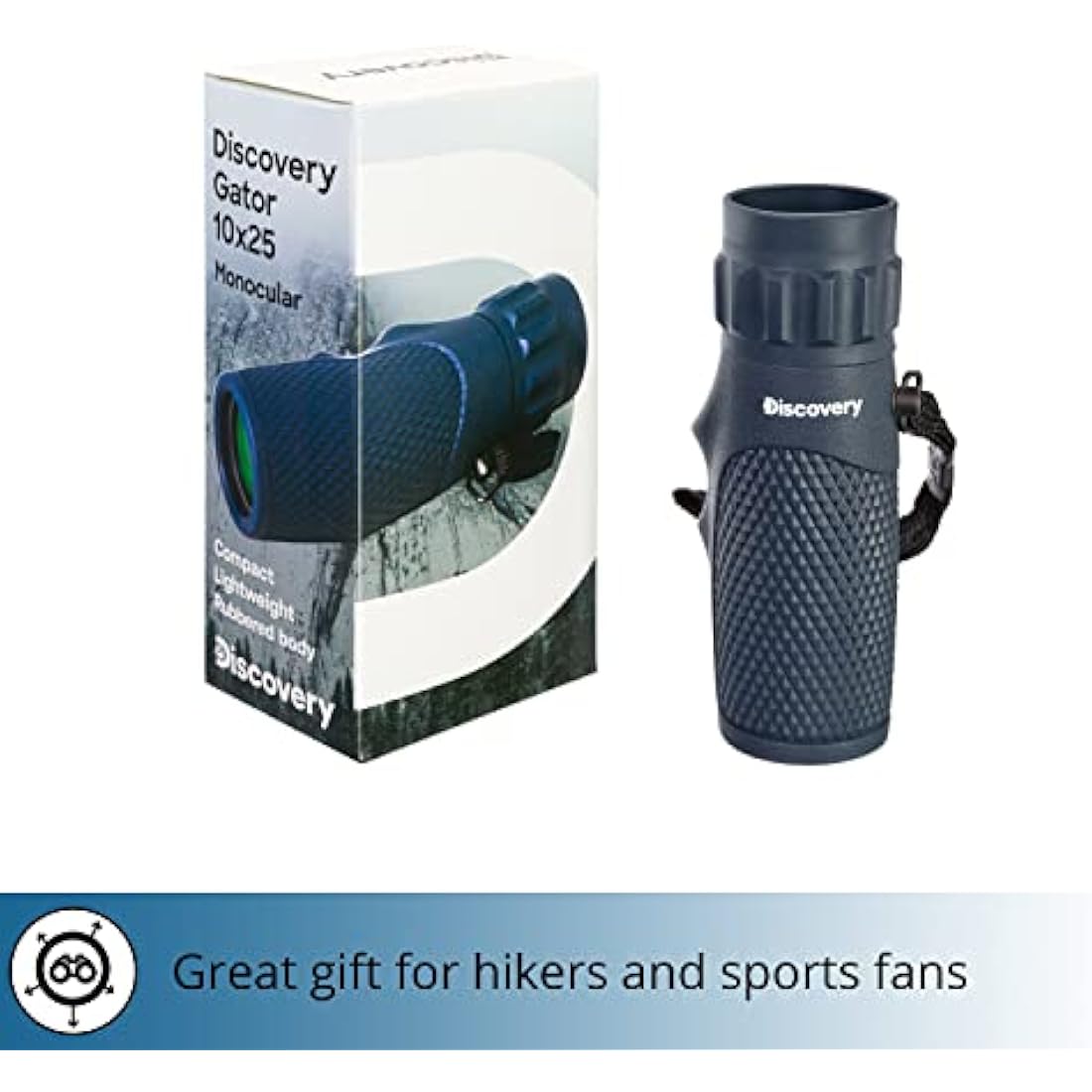 Discovery Gator 10x25 Pocket Monocular – Compact Travel Telescope
