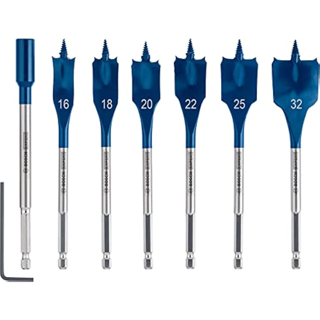 Bosch EXPERT Self Cut Speed Spade Drill Bit Set - 7-Piece Wood Set