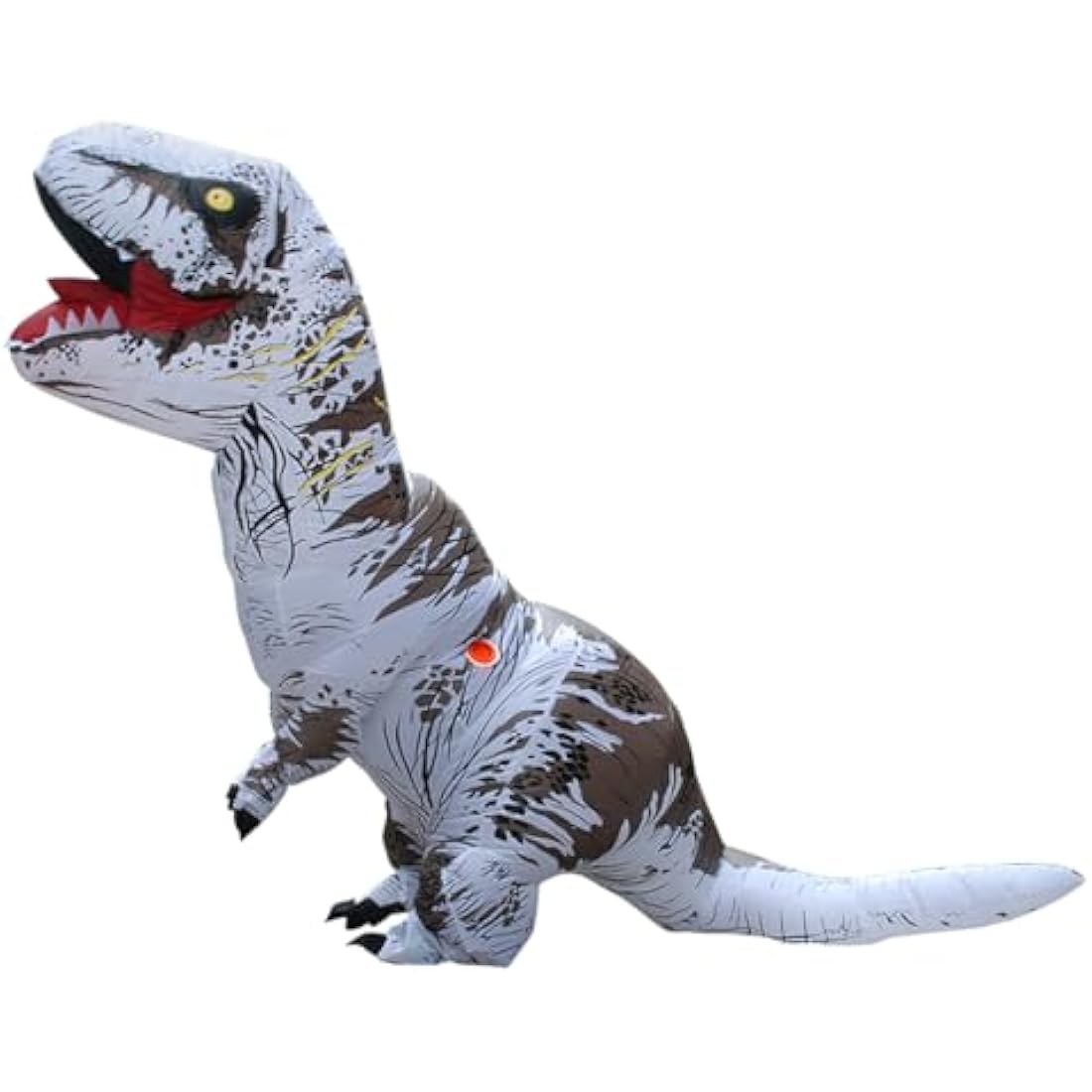 JASHKE Inflatable T-Rex Dinosaur Costume for Adults - White Fancy Dress
