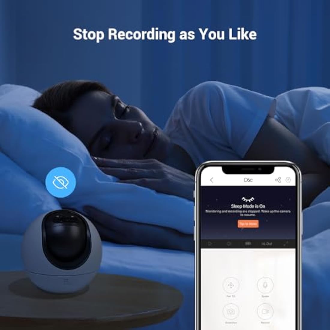 EZVIZ C6c 2K Indoor WiFi Security Camera | 360° Starlight Night Vision