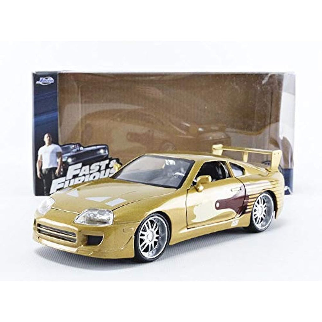 Jada Fast and Furious 1:24 '95 Toyota Supra Diecast Model Car - Gold