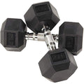 BalanceFrom Rubber Coated Hex Dumbbells – Ergonomic Weight Set