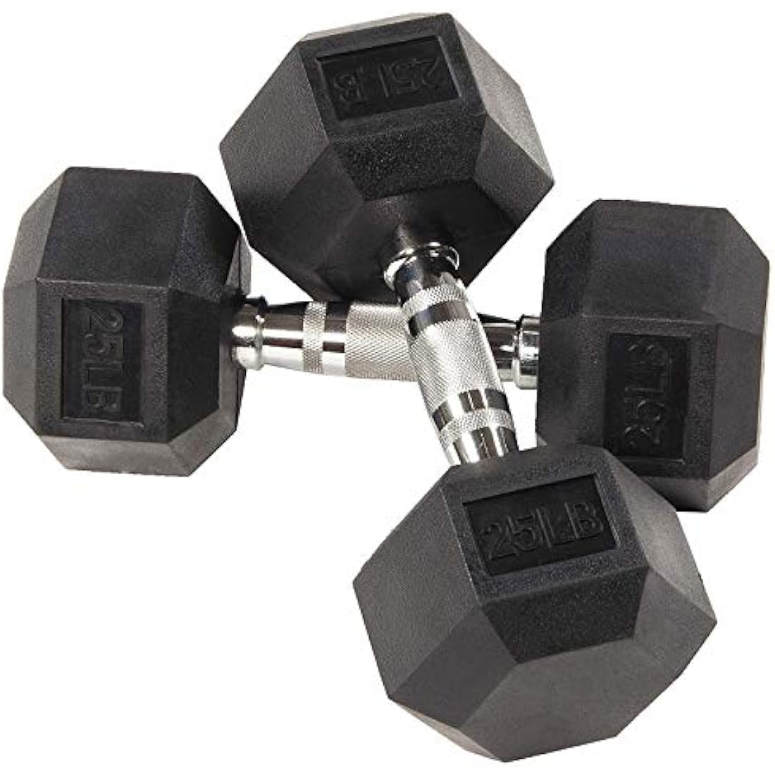 BalanceFrom Rubber Coated Hex Dumbbells – Ergonomic Weight Set