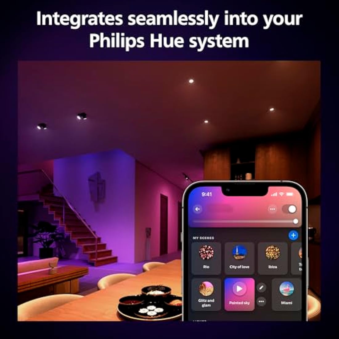Philips Hue GU10 Smart Spotlight 3-Pack – White and Color Ambiance