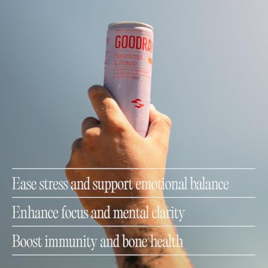 Goodrays 30mg CBD Drink – Passionfruit & Pomelo – 24 x 250ml Cans