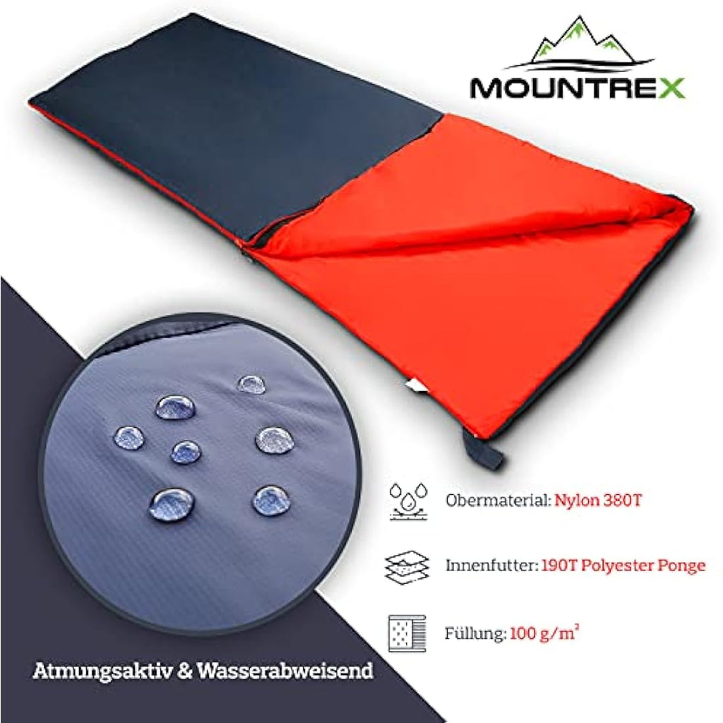 MOUNTREX Ultralight Summer Sleeping Bag – 730g Compact Travel Blanket