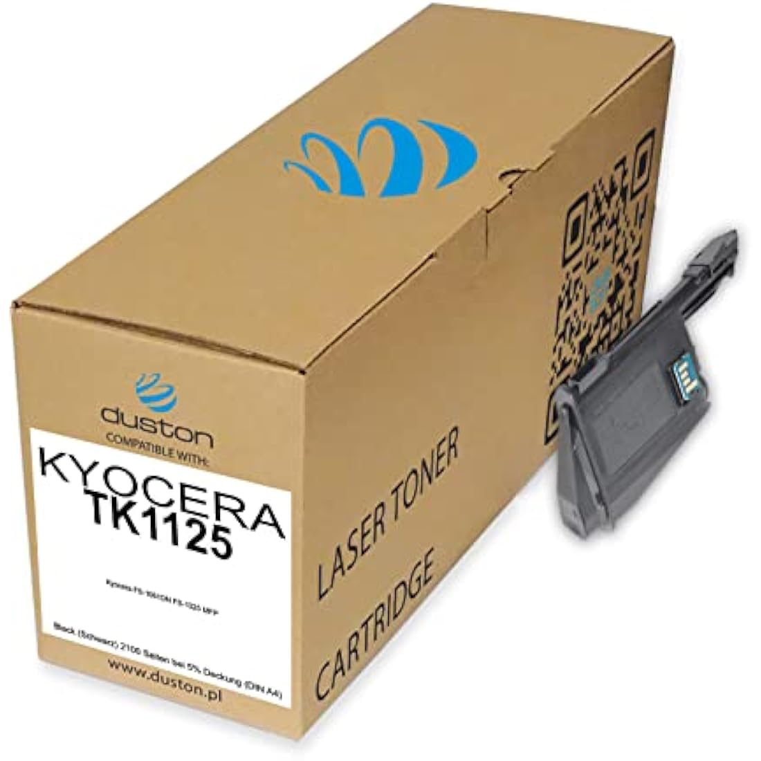 Duston TK-1125 Black Toner 2-Pack for Kyocera FS1061DN FS1325 MFP