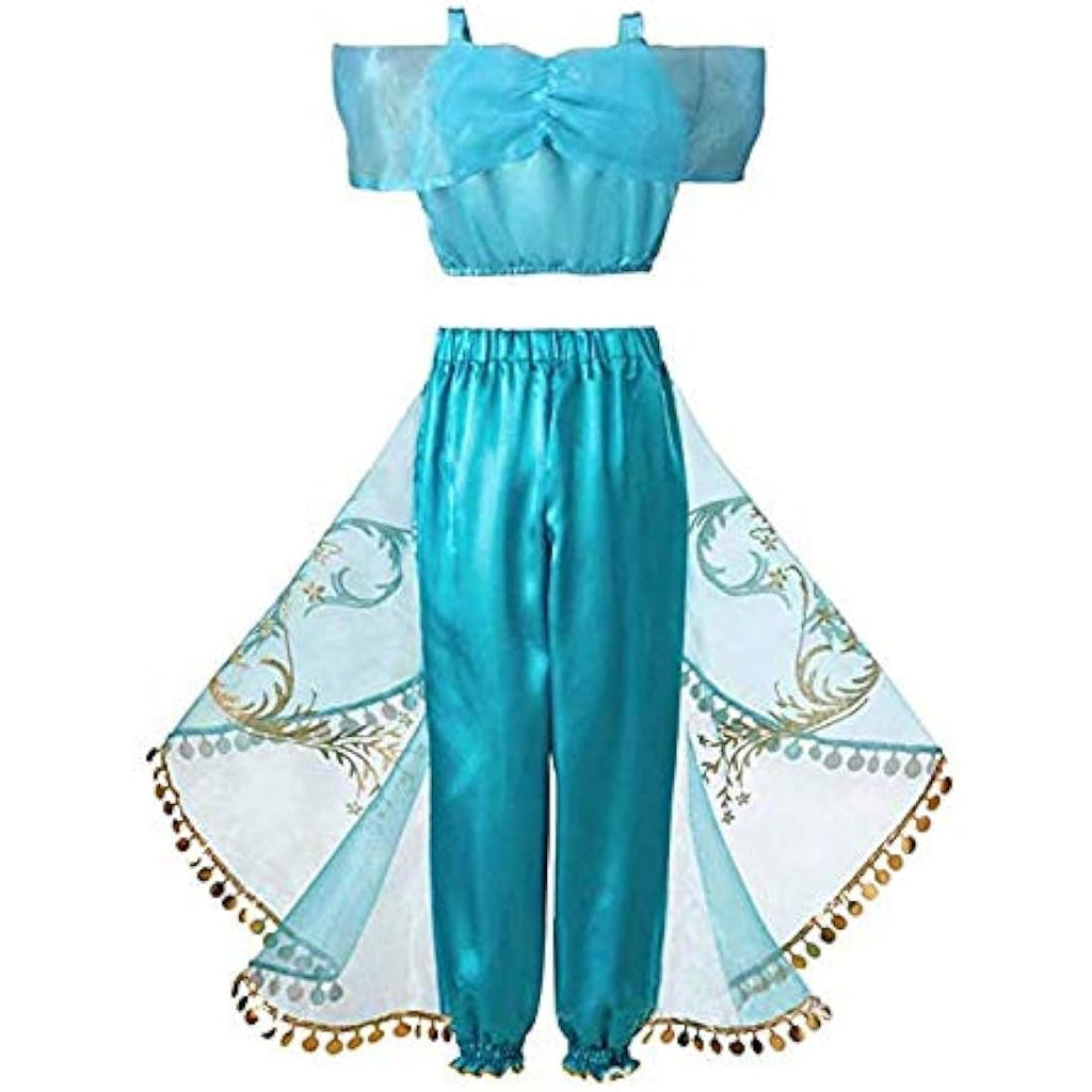 Jasmine Princess Costume – Girls Sequined Two-Piece Set