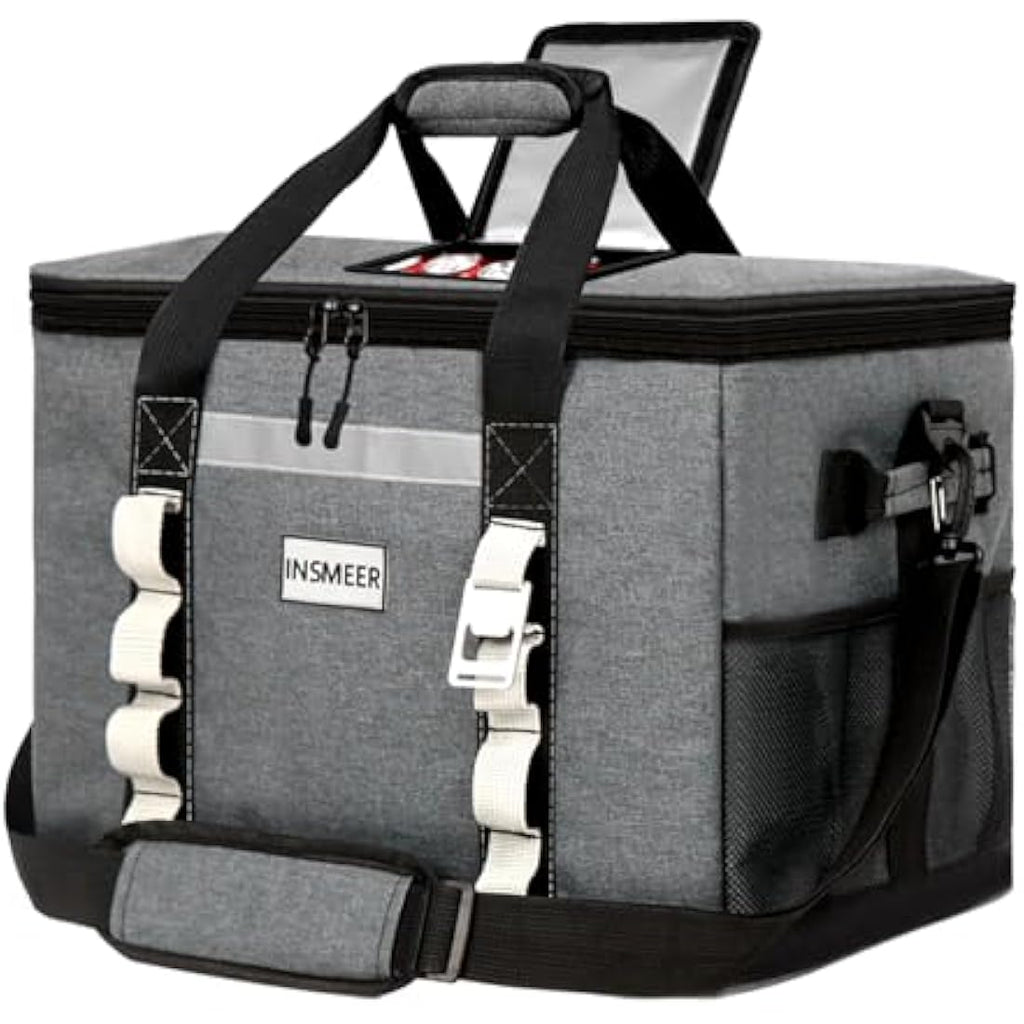INSMEER 48L Large Insulated Cooler Bag | 65 Cans Waterproof Foldable Bag