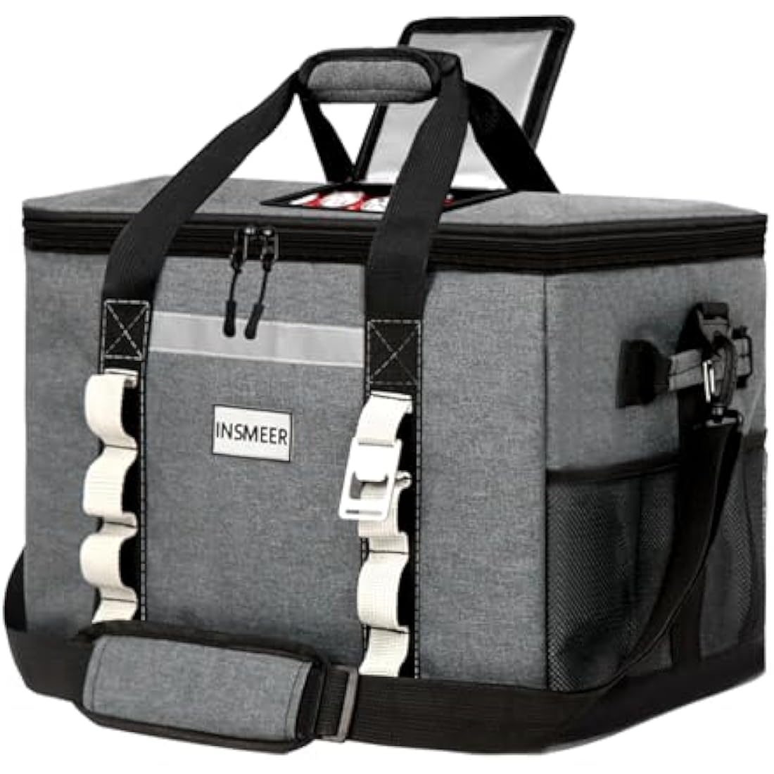 INSMEER 48L Large Insulated Cooler Bag | 65 Cans Waterproof Foldable Bag