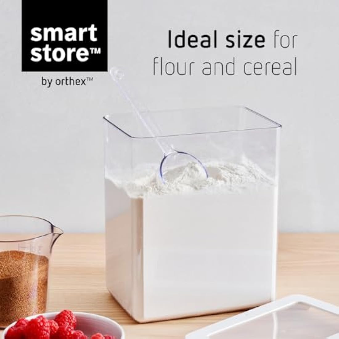 SmartStore Airtight Dry Food Containers – 3.5L Bio-Based Plastic Set of 4