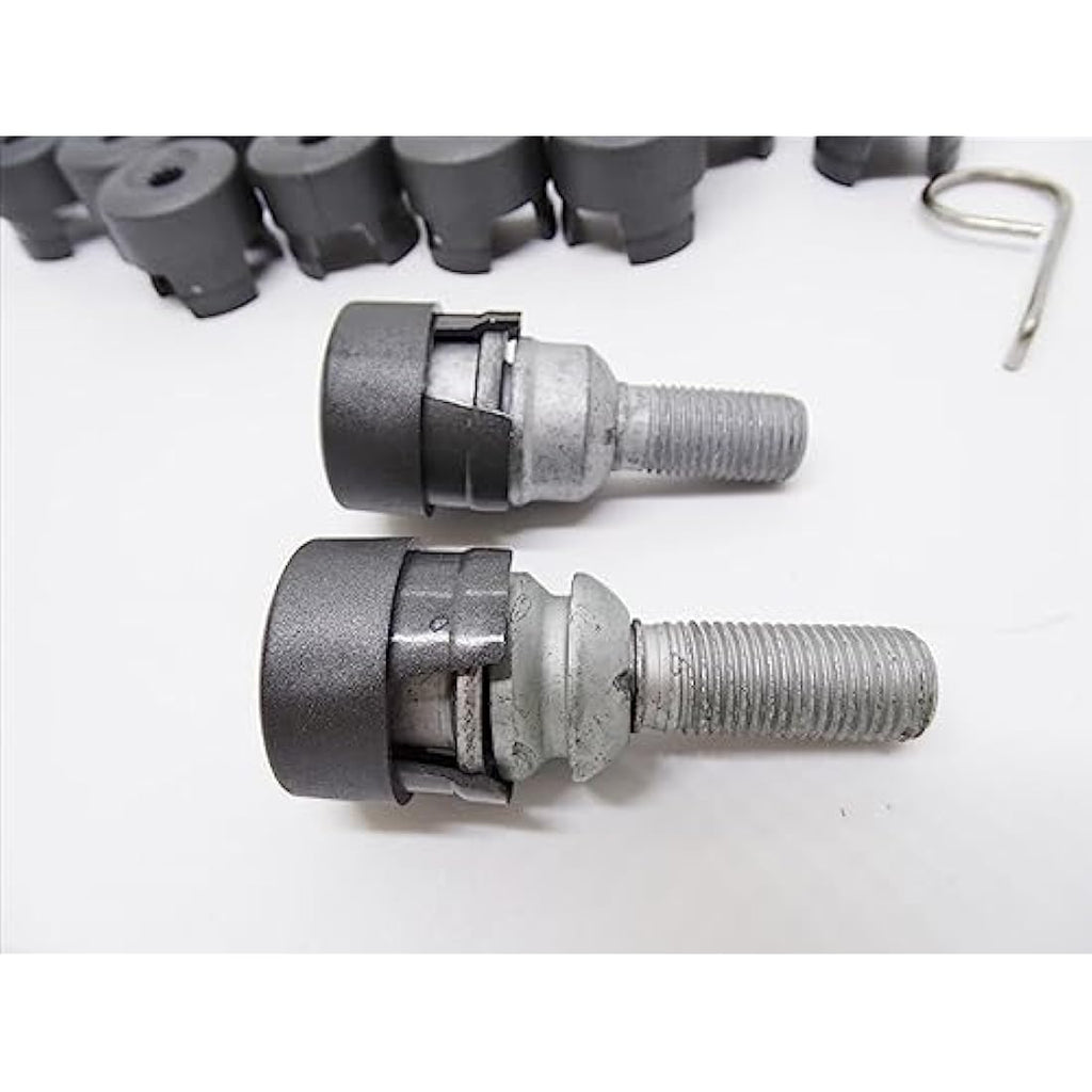 19mm Grey Wheel Nut Bolt Covers for VW Transporter T5 – 20pc