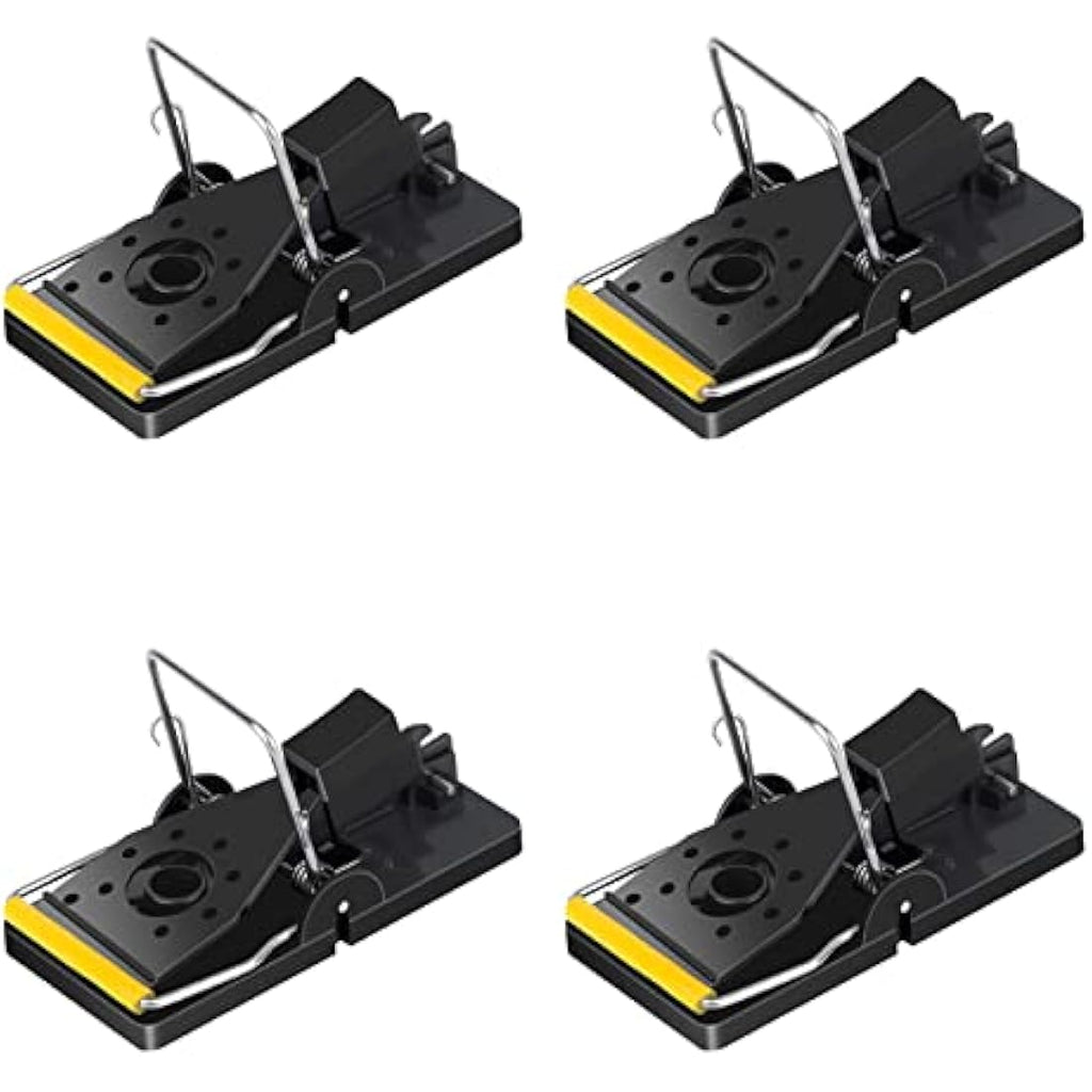 Trisiki Mouse Trap | 4 Pack Heavy Duty Reusable Snap Traps for Indoors