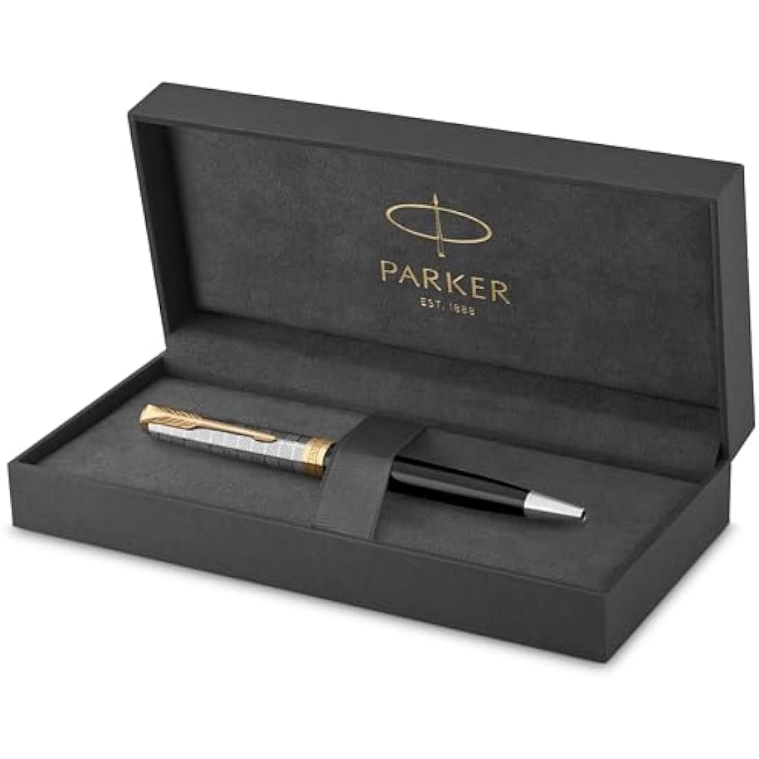 Parker Sonnet Ballpoint Pen – Black Gloss with Gold Trim, Medium Point