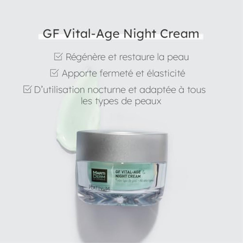 Martiderm Platinum GF Vital Age Night Cream – Anti-Aging Moisturizer 50ml
