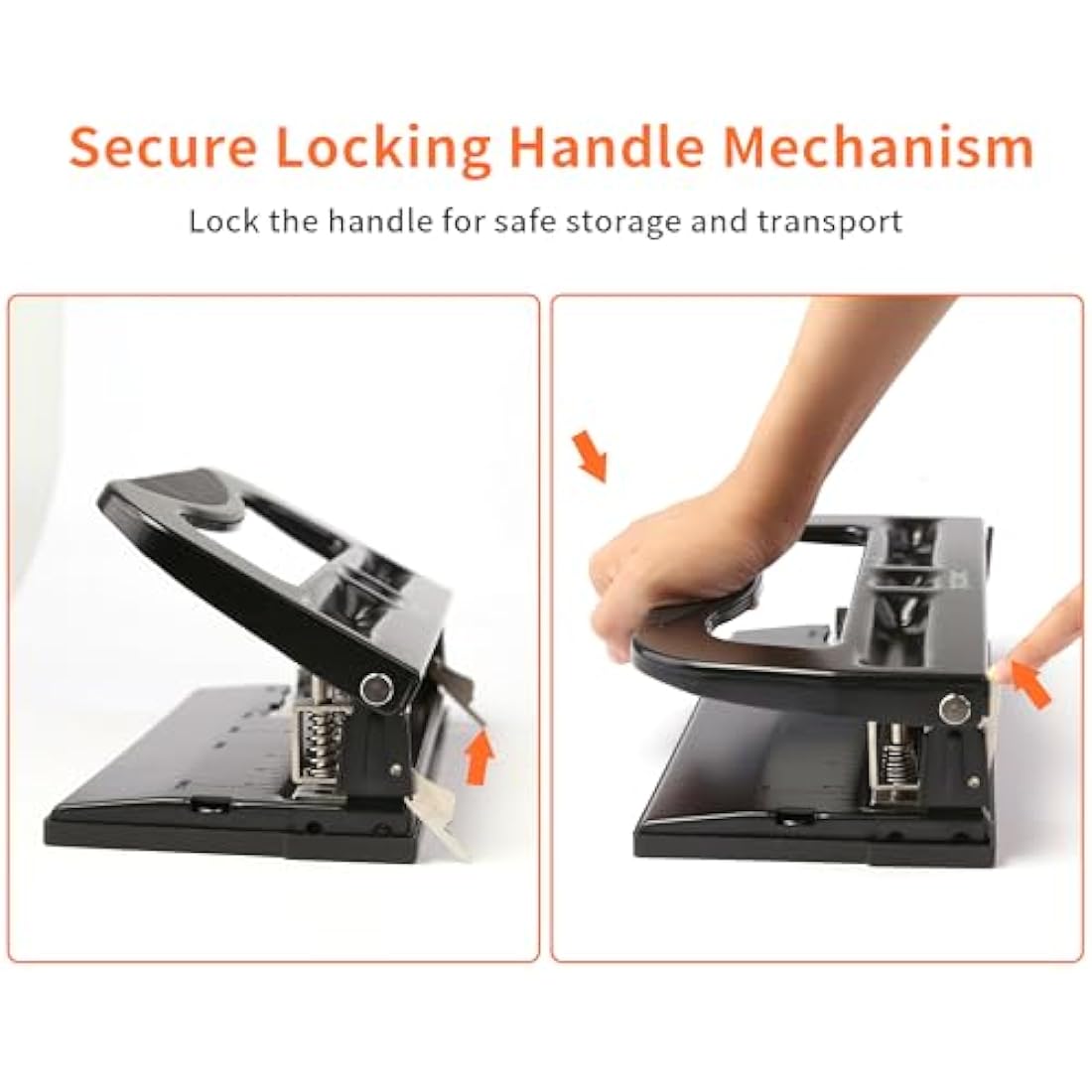 XOOL Heavy Duty 3 Hole Punch | 40-Sheet Capacity Adjustable Metal Puncher