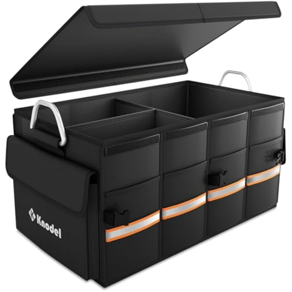 Knodel Car Boot Organiser | Heavy Duty 1680D Oxford Storage - Black