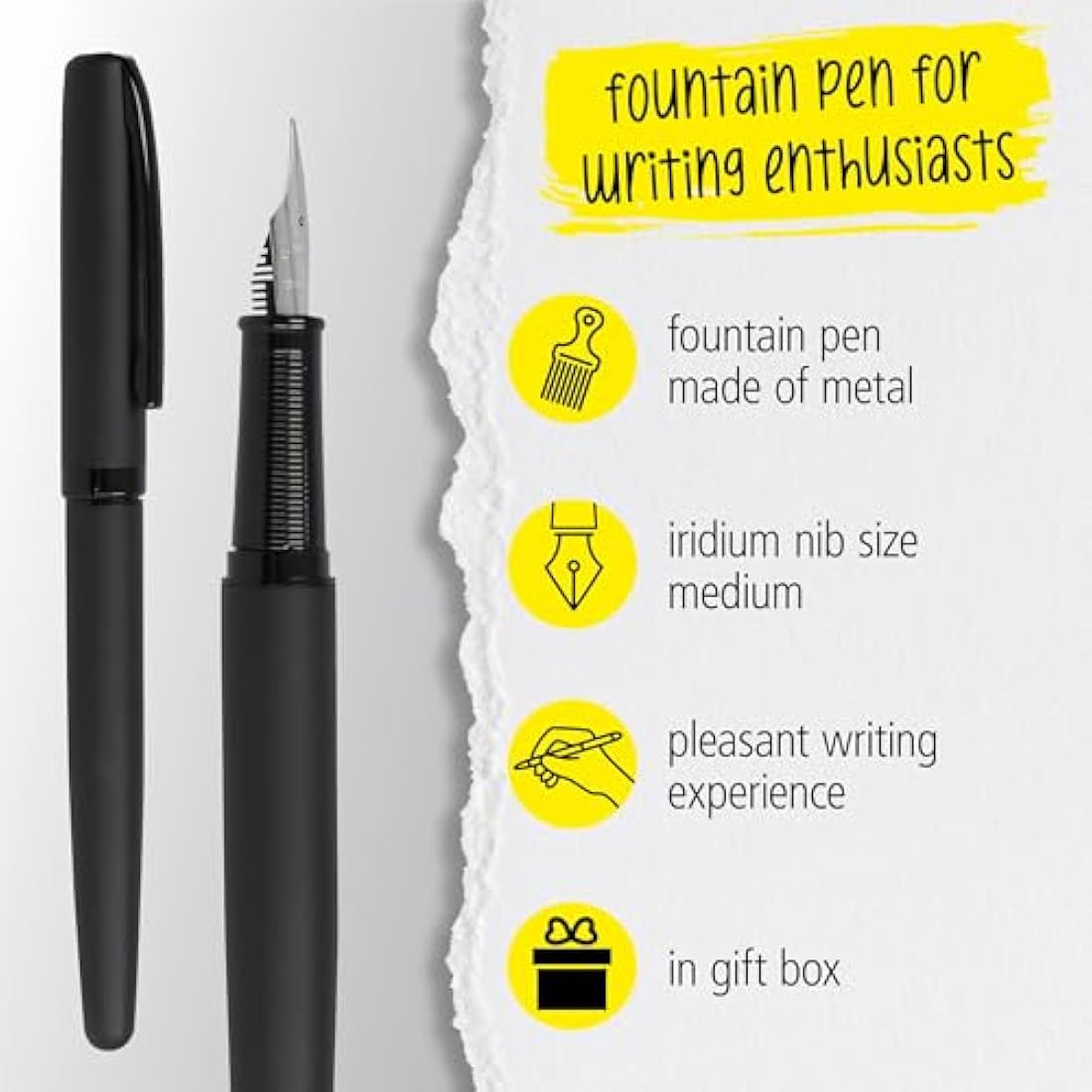 Eleganza Fountain Pen & Ballpoint Set with Leather Case