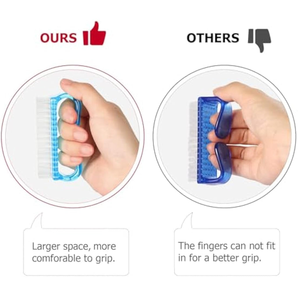 Larbois 4 Pcs Nail Scrubbing Brush – Soft Bristle Hand & Fingernail Cleaner