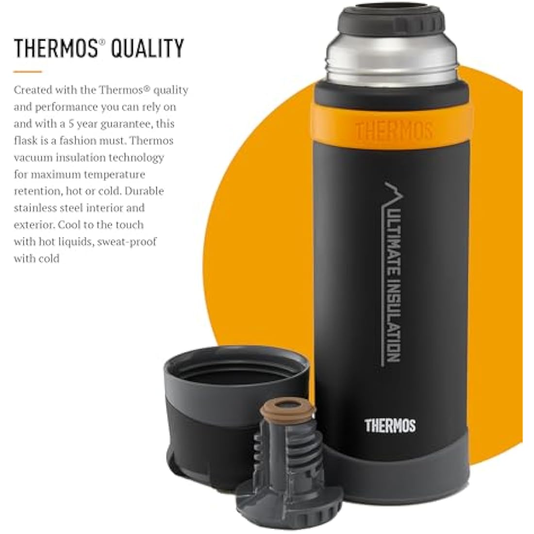 Thermos Ultimate Flask – 500ml Insulated Stainless Steel Water Bottle