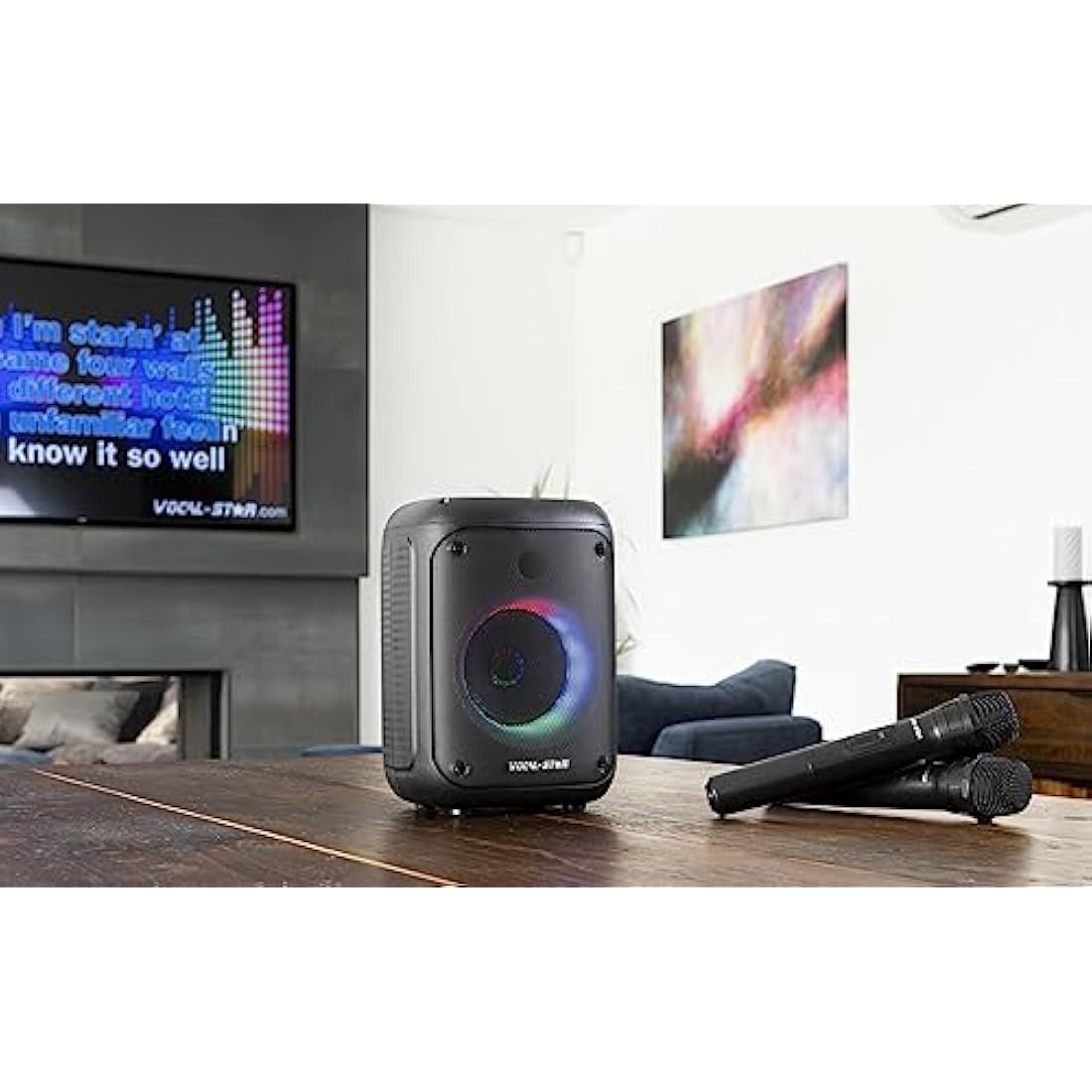 Vocal-Star VS-275 Karaoke Machine - 80W Portable Speaker & 2 Wireless Mics
