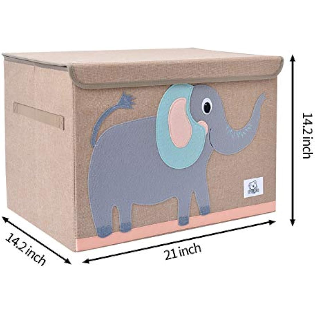 CLCROBD Elephant Toy Chest – Large Collapsible Fabric Storage Bin with Lid