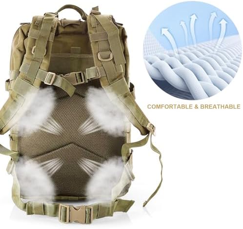 aiGear 45L Military Tactical Backpack | Molle System Hiking Rucksack