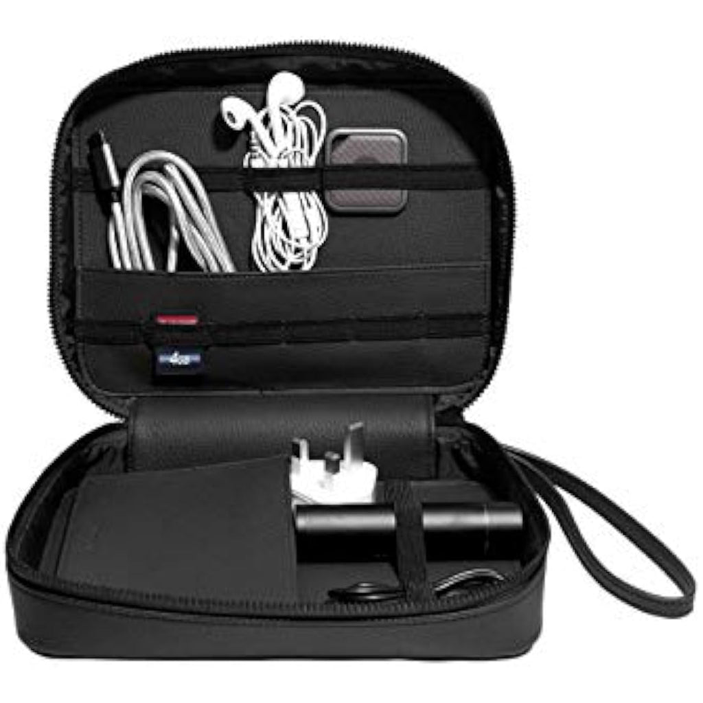 Stackers Pebble Black Cable Tidy Bag | Travel Electronics Organizer