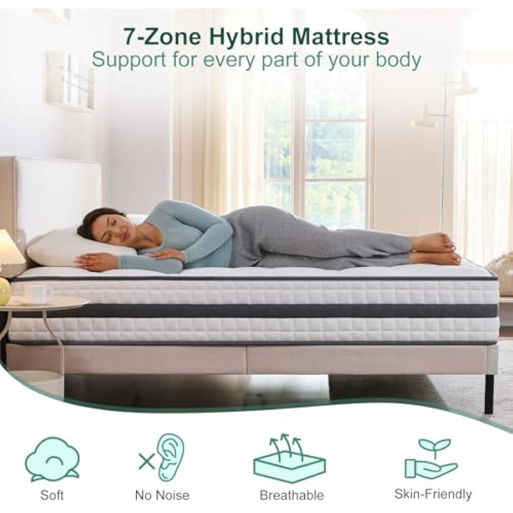 Twirest Hybrid Memory Foam and Spring Mattress – 135x190x22cm