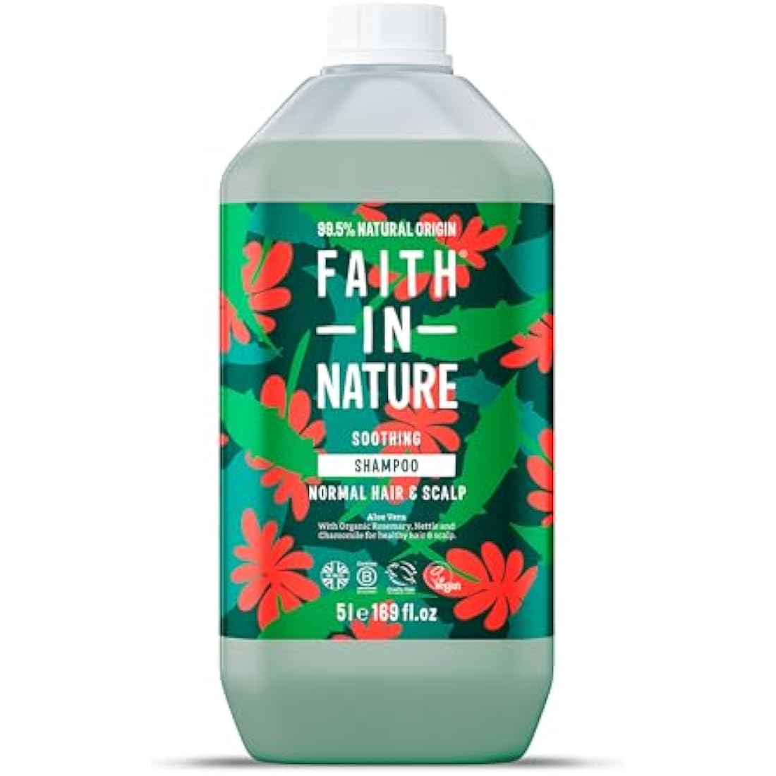 Faith In Nature Aloe Vera Shampoo – Soothing Natural Haircare 5L Refill