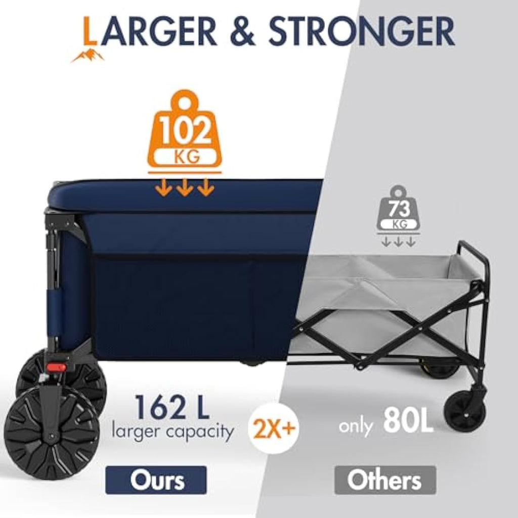 PORTAL All-Terrain Beach Trolley | Heavy Duty Folding Camping Wagon