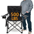 Sunnyfeel Oversized Camping Chair – Heavy Duty Folding Seat, 500lb Capacity