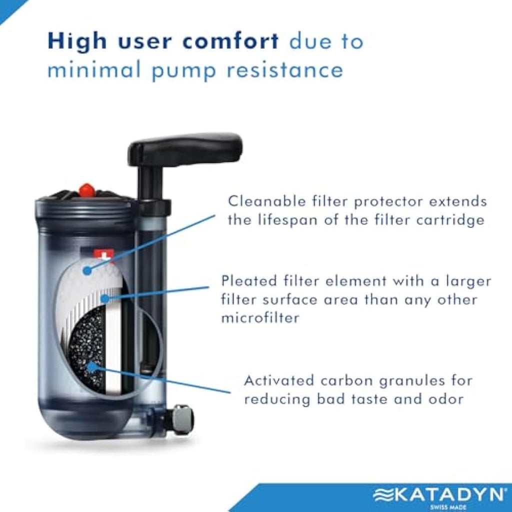 Katadyn Hiker Pro Transparent Water Filter – Portable Pump Purifier