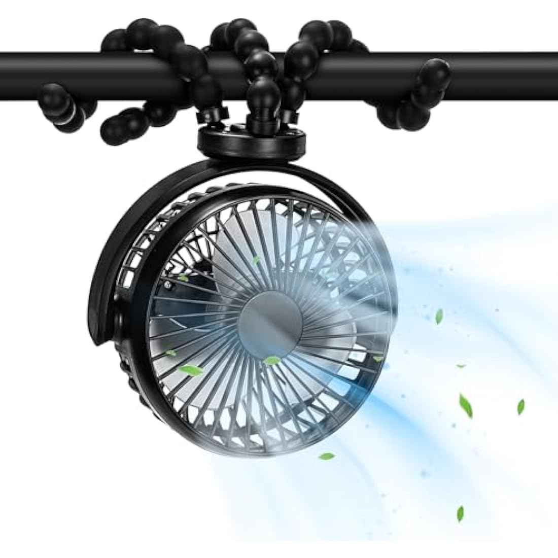 Stroller Fan – Portable 5200mAh Rechargeable Flexible Tripod Fan
