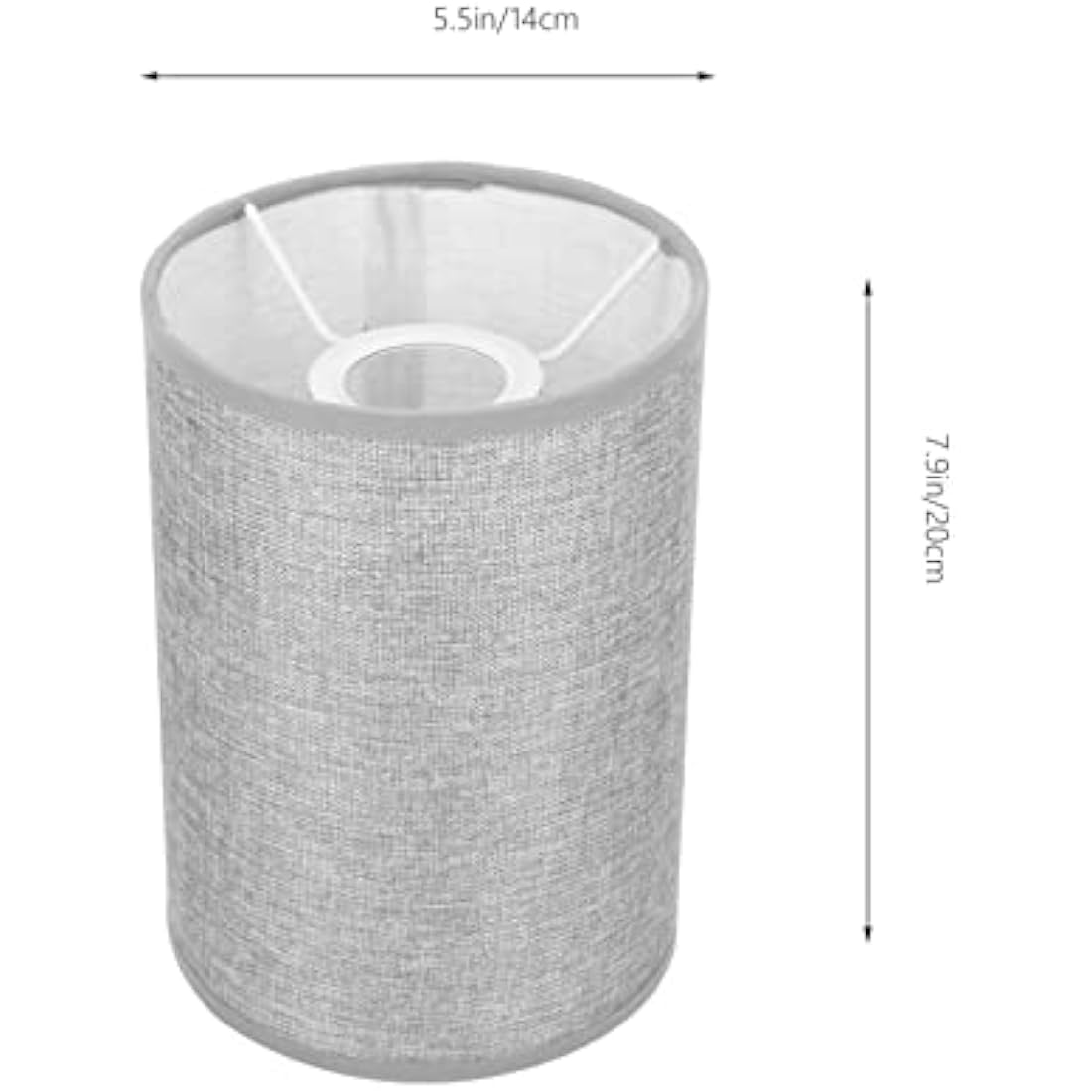 Linen Drum Lamp Shade – 2pcs Clip-on Cylinder Fabric Shades