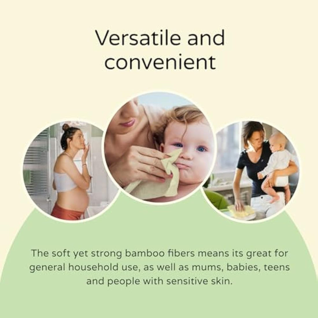 PoeticEHome Bamboo Dry Baby Wipes | 100% Pure Hypoallergenic Cloths | 400ct