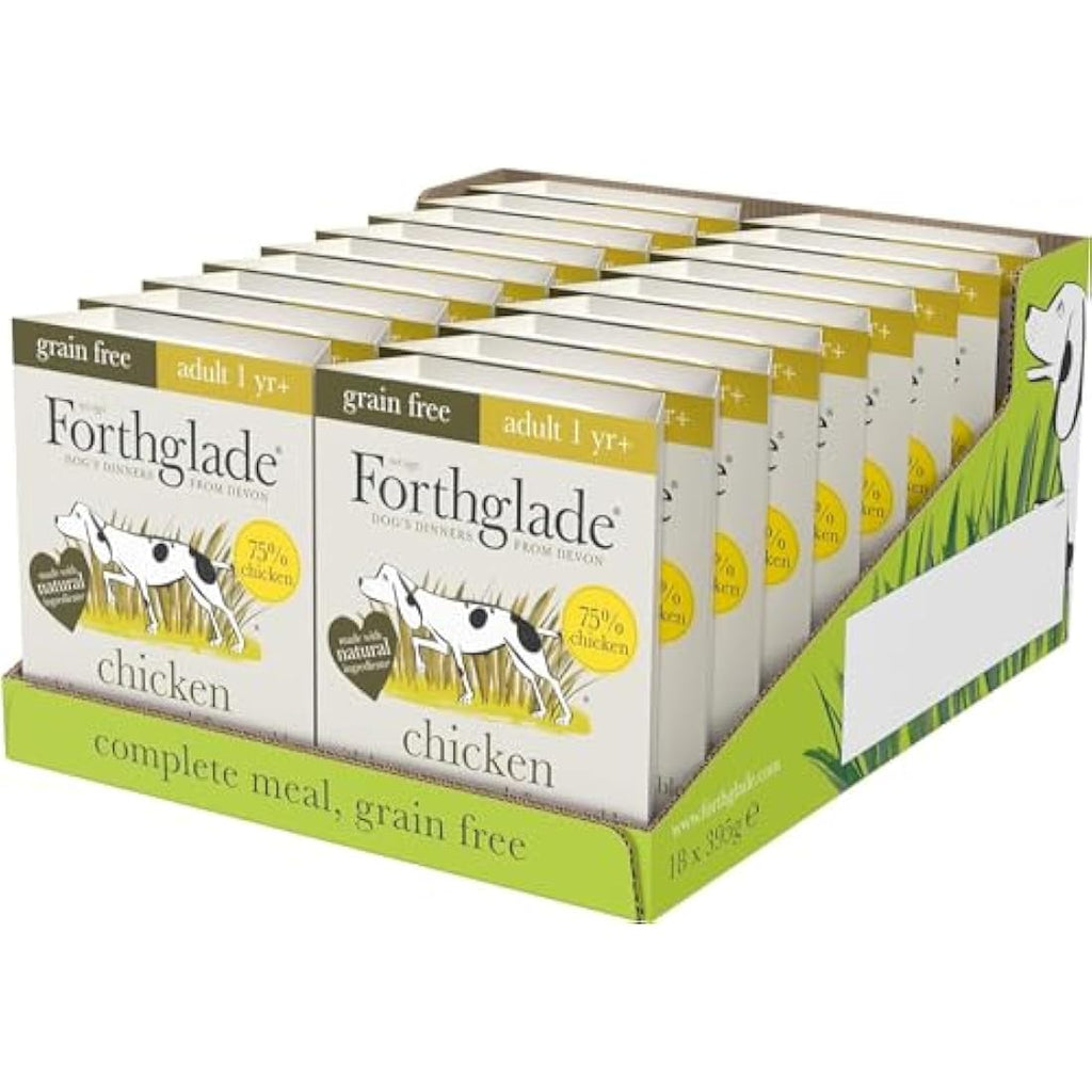 Forthglade Grain Free Wet Dog Food - Chicken & Vegetables (18 x 395g)