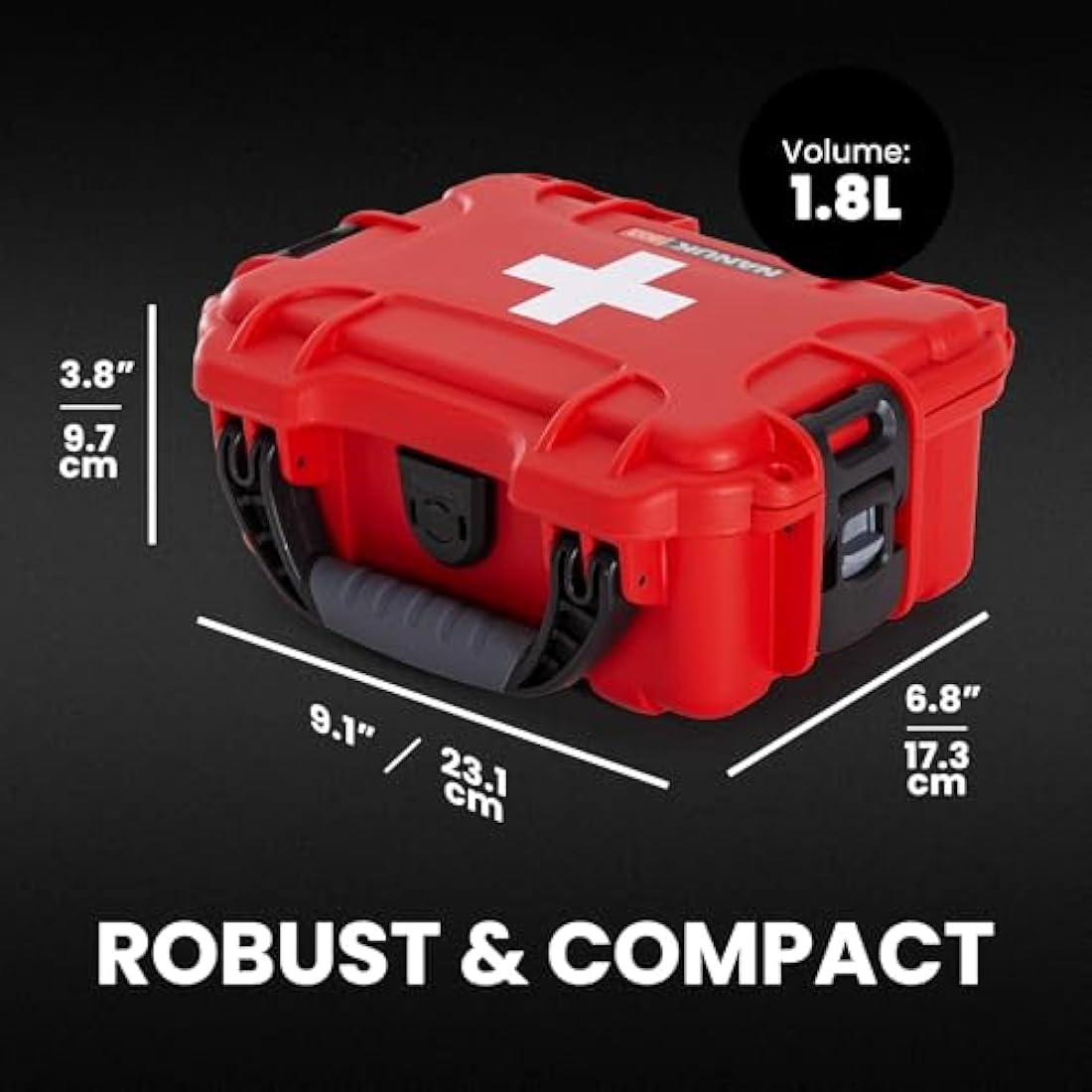 Nanuk 903 First Aid Case – Waterproof IP67 Impact Resistant Red