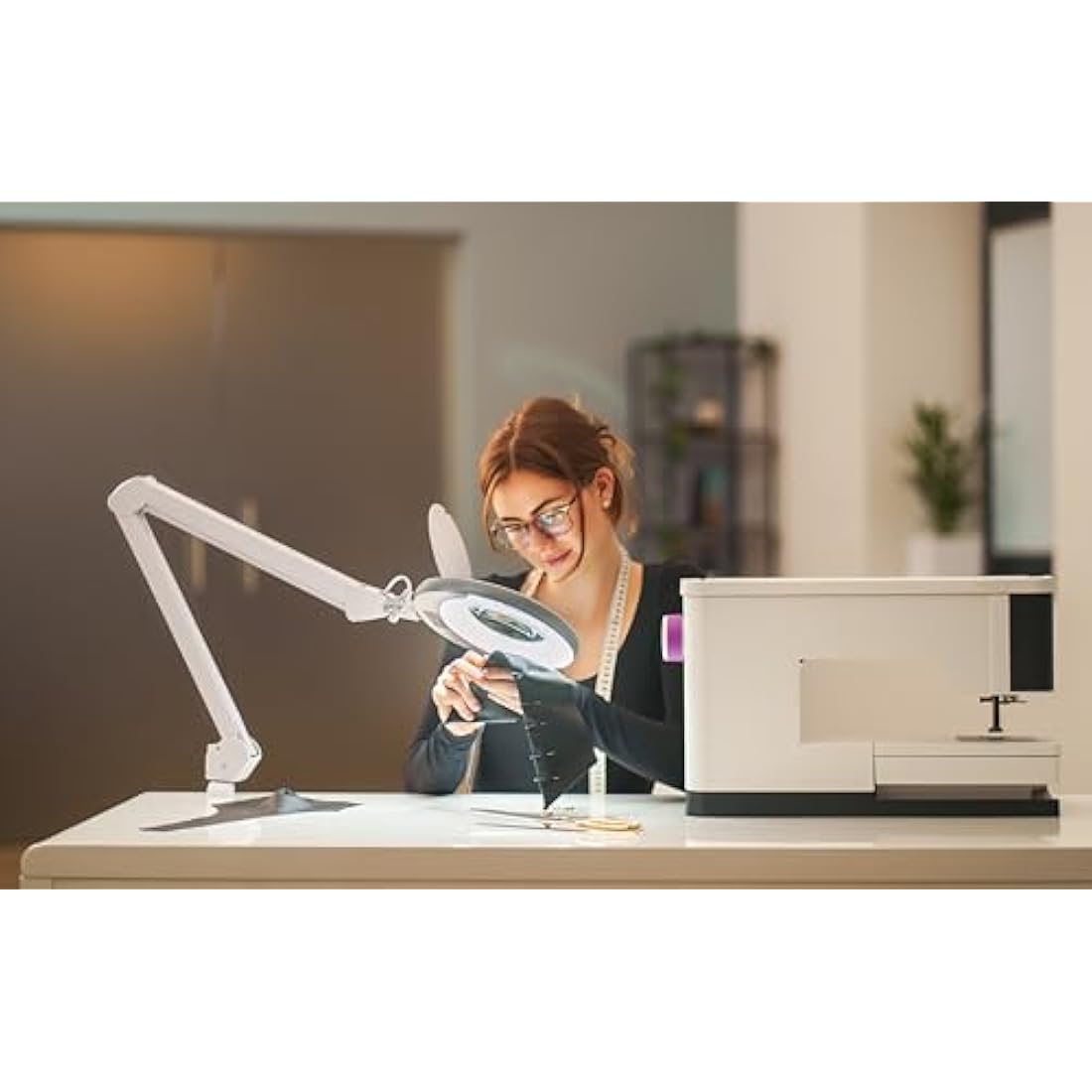 Lumeno 7215SW LED Magnifying Lamp | 5 Diopters | 127mm Glass Lens