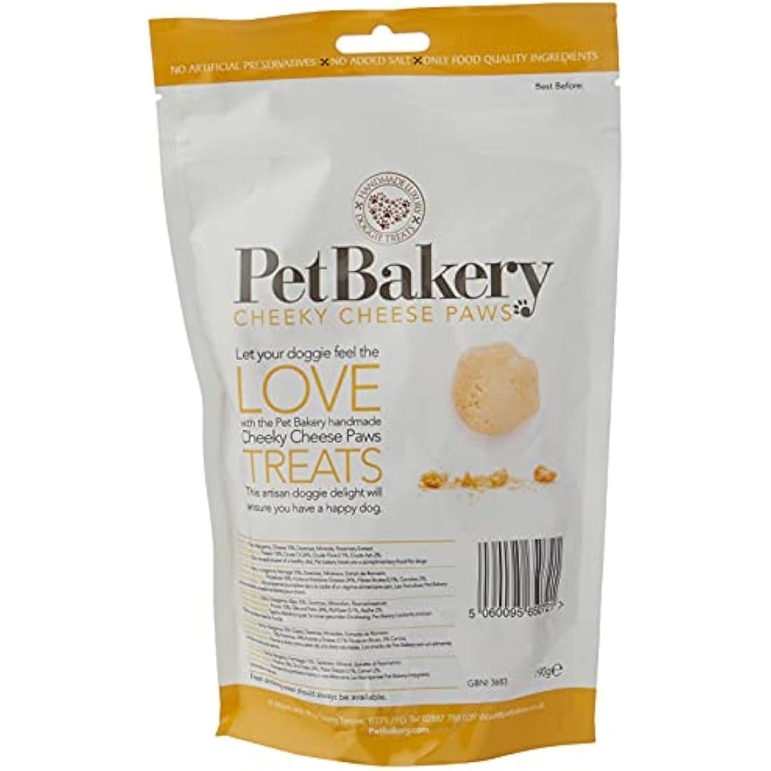 Pet Bakery Cheese Paw Dog Treats – Gourmet UK Pet Snacks, 190g
