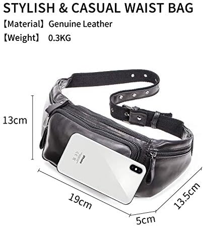 Men's Leather Waist Pack – Waterproof Business Sling Bag