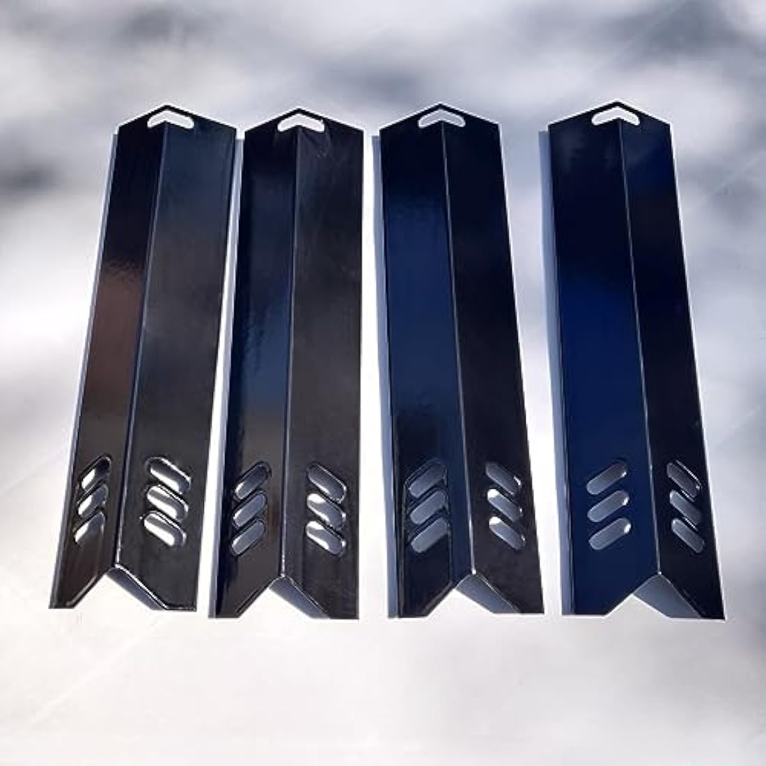 GFTIME 38cm Porcelain Steel Grill Heat Plates for Dyna-Glo & Uniflame, 4 Pack