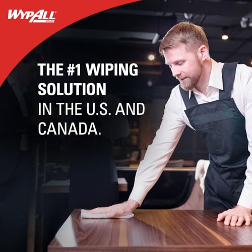 WypAll X50 General Clean Cloths – White Industrial Wipers, 1100 Sheets