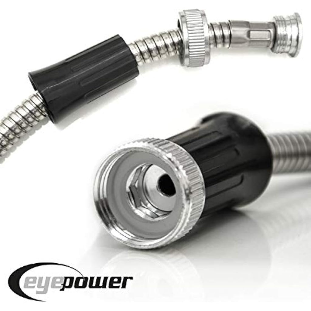 EYEPOWER 30m Kink-Free Garden Hose | 100ft Stainless Steel Water Pipe