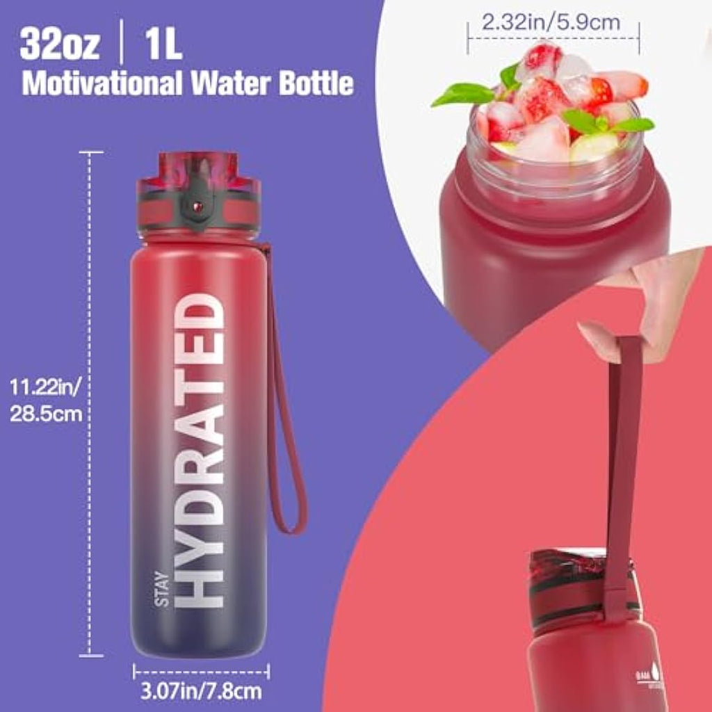Sahara Sailor Motivational Water Bottle | 1L Tritan BPA Free Leakproof