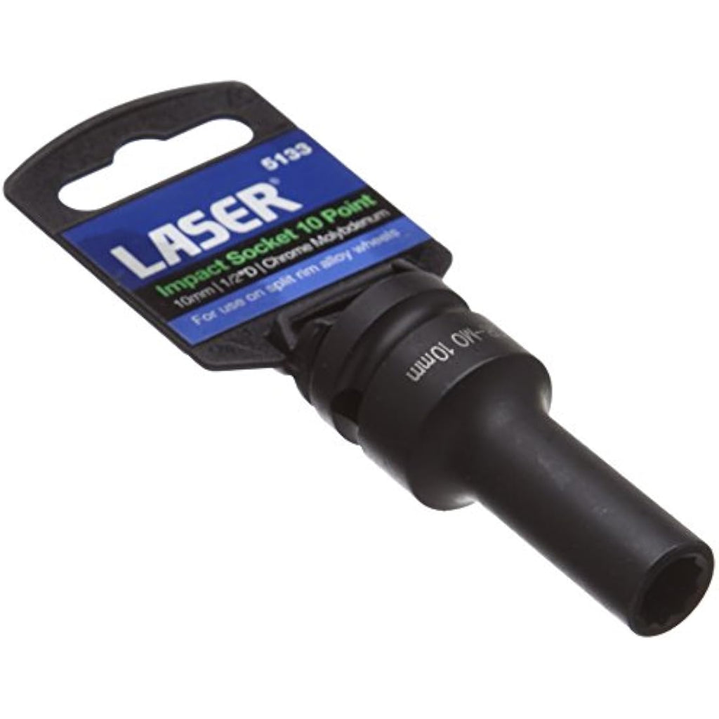 Laser 5133 Split Rim Impact Socket - 10mm x 10pt Automotive Tool