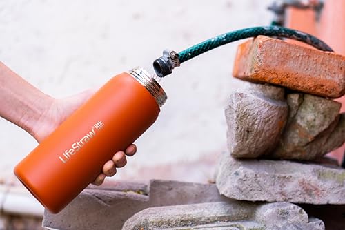 LifeStraw Go Series Insulated Stainless Steel Water Filter Bottle, 24oz