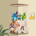 Wooden Stuffed Animal Storage – Corner Plush Toy Organizer Shelf