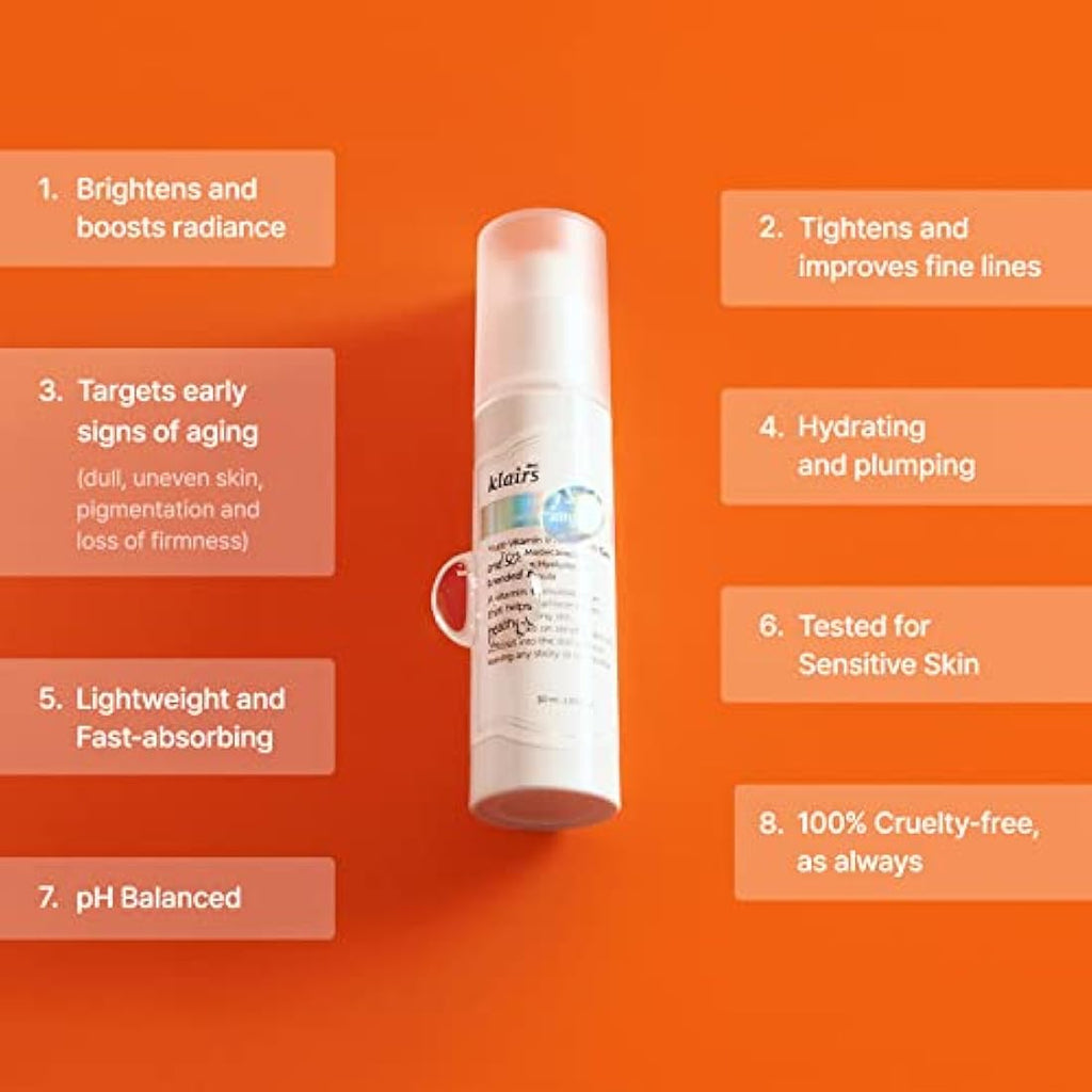 DearKlairs Freshly Juiced Vitamin Charging Serum - 10% Vitamin C & Niacinamide