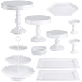 Jolof Store 10-Piece Gold Metal Cake Stand Set for Wedding & Parties